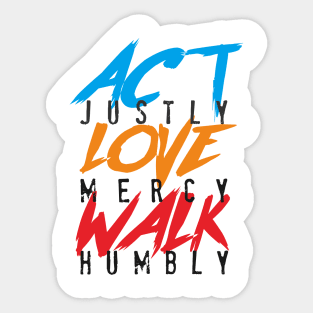 Act Love Walk Sticker